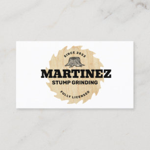 Stump Grinding Tree Service & Removal Business Card