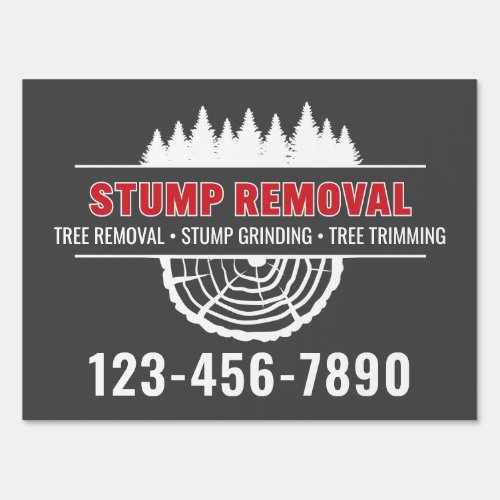 Stump Removal Sign Stump Grinding Tree Trimming