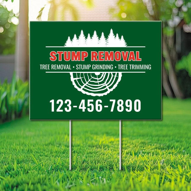 Stump Removal Sign Stump Grinding Tree Trimming (Creator Uploaded)