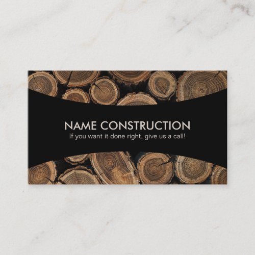 Stump Removal Slogans Business Cards