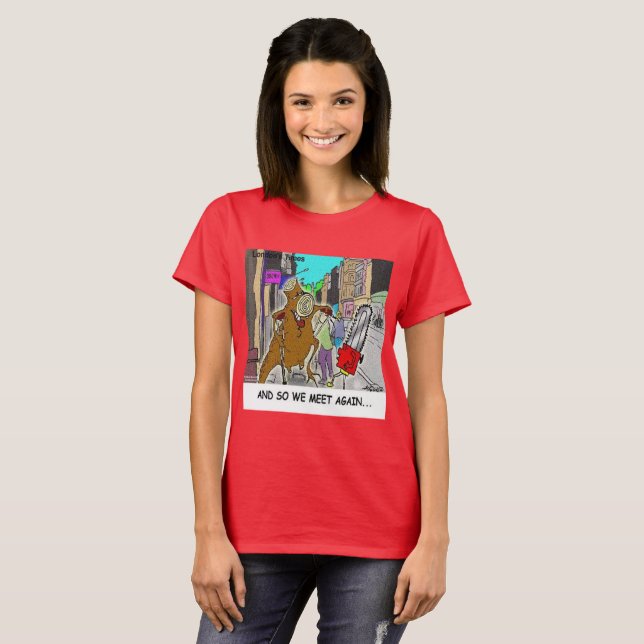 Stumped: Chainsaw Vs Tree funny comic T-Shirt (Front Full)