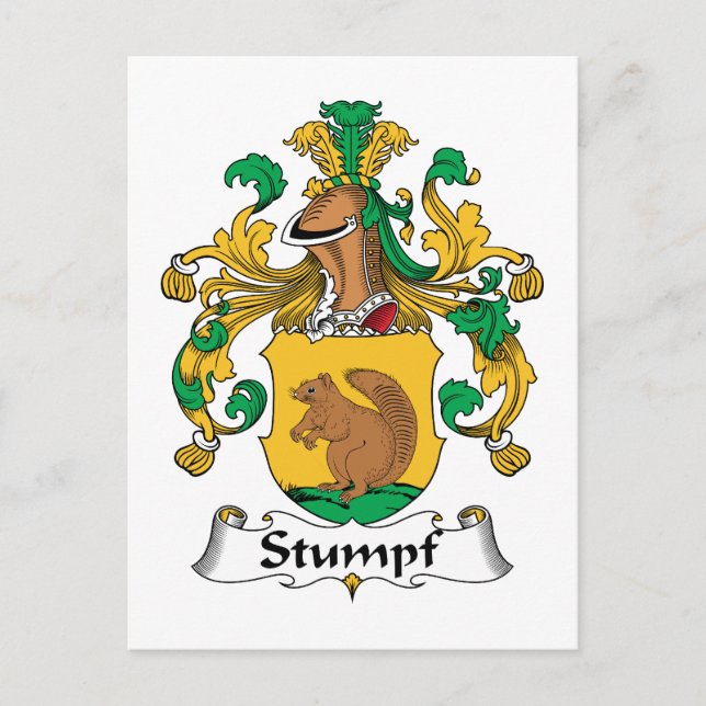 Stumpf Family Crest Postcard (Front)
