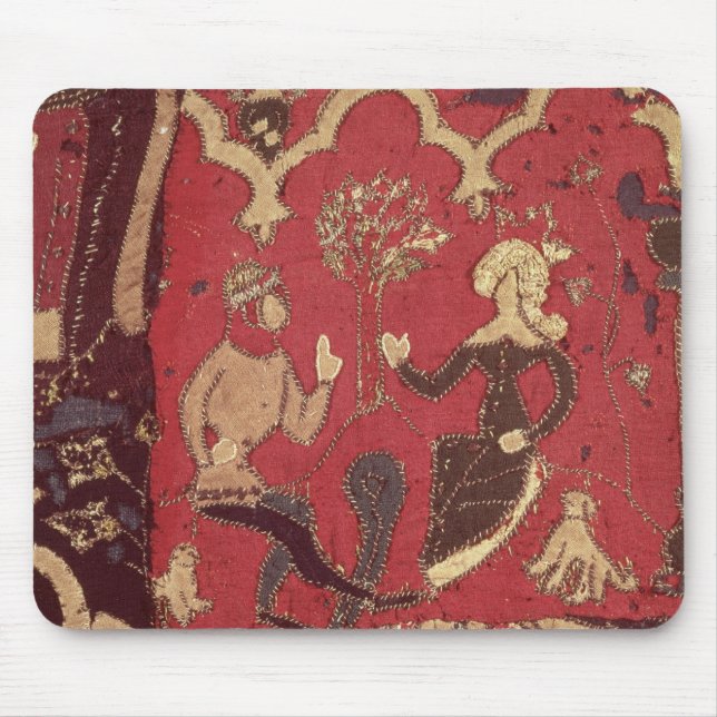 Stumpwork depicting Tristan and Isolde Mouse Pad (Front)