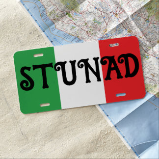Stunad Funny Italian Flag License Plate