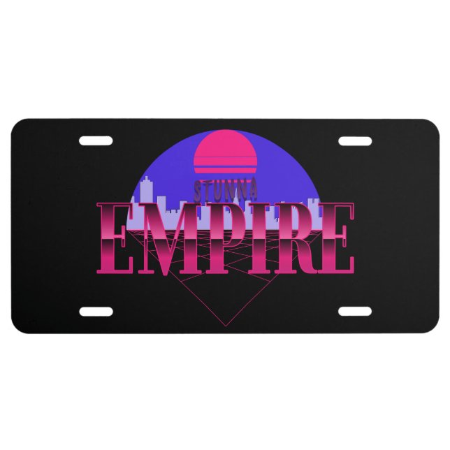 Stunna Empire Sunset Tag License Plate (Front)