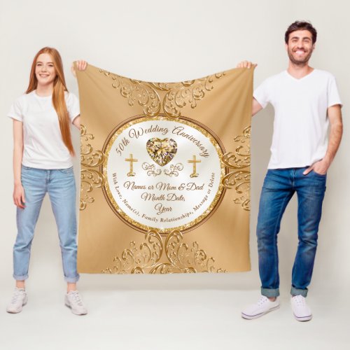 Stunning 50th Anniversary Throw Blanket