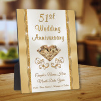Stunning 51st Wedding Anniversary Gift for Couple