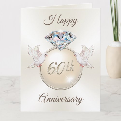 Stunning 60th Wedding Anniversary Cards in 3