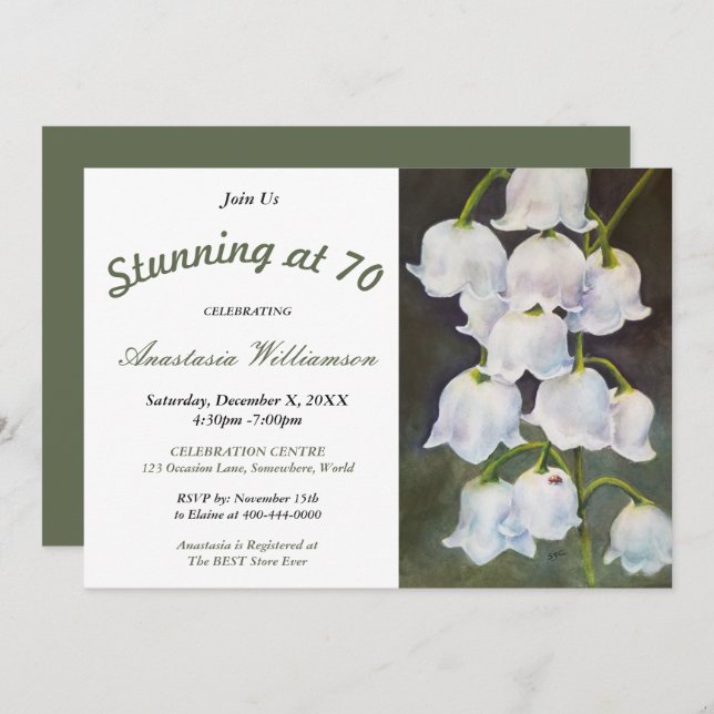 STUNNING 70 PARTY INVITATION (Front/Back)
