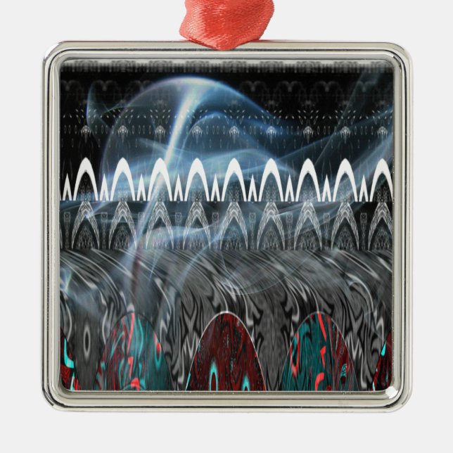 Stunning Abstract Art Print Metal Ornament (Front)