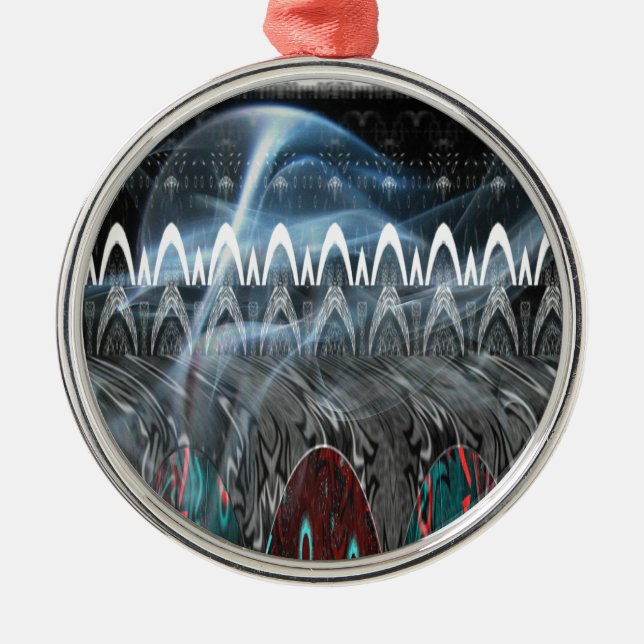 Stunning Abstract Art Print Metal Ornament (Front)
