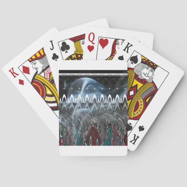 Stunning Abstract Art Print Poker Cards (Back)