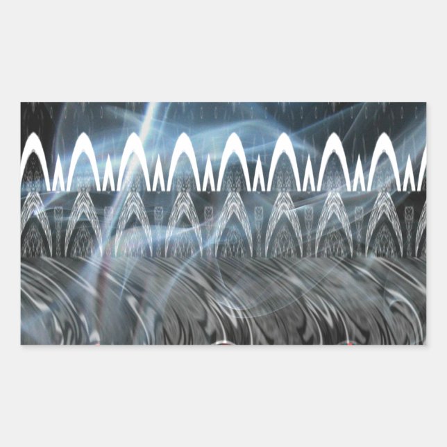 Stunning Abstract Art Print Rectangular Sticker (Front)