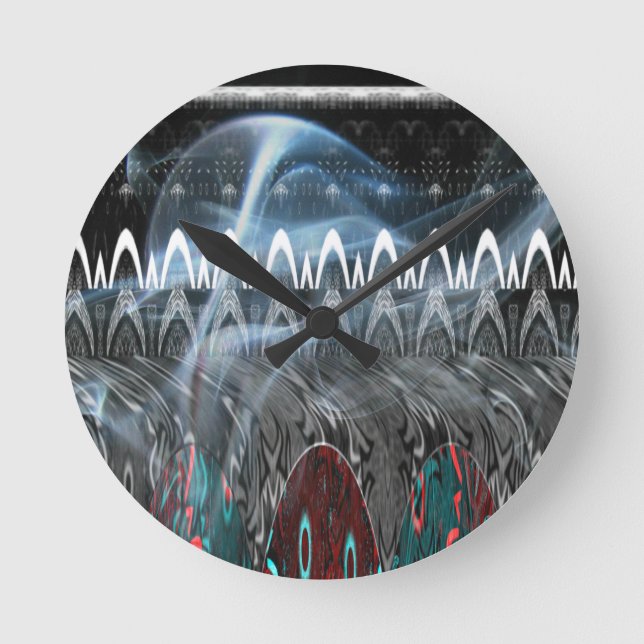 Stunning Abstract Art Print Round Clock (Front)
