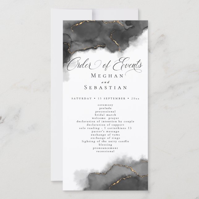  Stunning Abstract Black And Gold Watercolor   (Front)