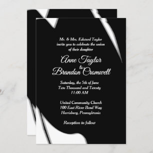 Stunning Abstract Evening Wedding Invitation