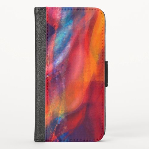 Stunning Abstract Painting iPhone XS Wallet Case