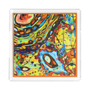 Stunning Abstract Pattern Acrylic Tray