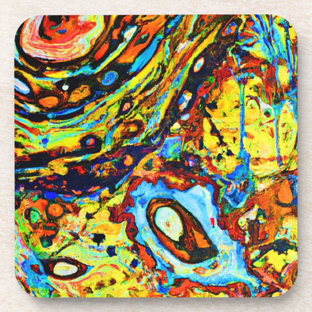 Stunning Abstract Pattern Beverage Coaster (Front)