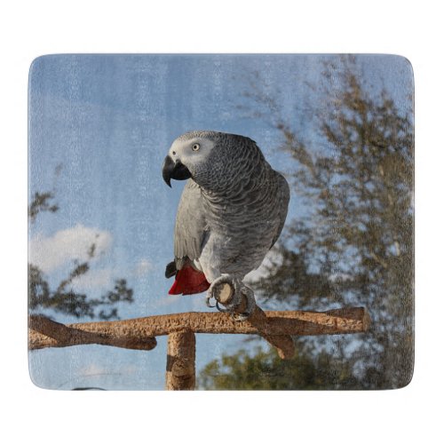 Stunning African Grey Parrot Cutting Board