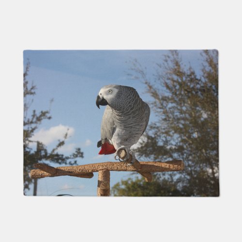 Stunning African Grey Parrot Doormat