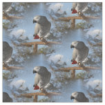 Stunning African Grey Parrot Fabric