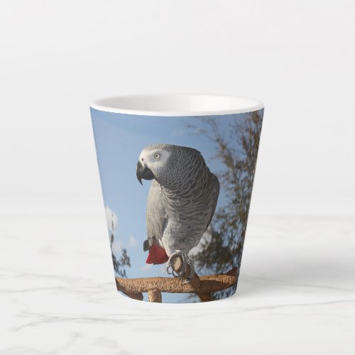 Stunning African Grey Parrot Latte Mug