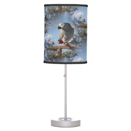 Stunning African Grey Parrot Table Lamp