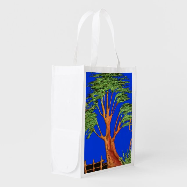 Stunning African Lovely Nice Day Grocery Bag (Front Side)
