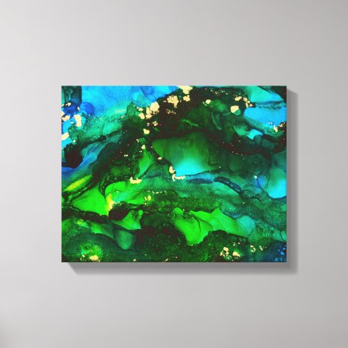 Stunning Alcohol Ink Painting Canvas Print