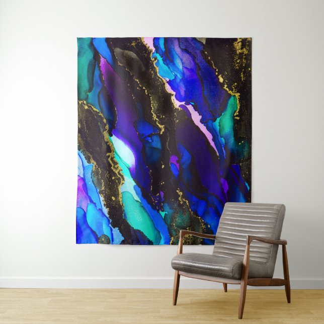 Stunning Alcohol Ink Painting  Tapestry (In Situ)