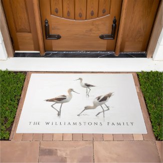 Stunning American Avocets Birds at the Beach Welcome Mat