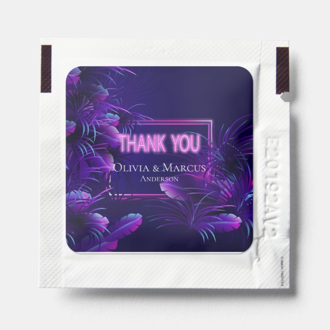Stunning and Bold Tropical Foliage Thank You Hand Sanitizer Packet (Sticker on Packet)