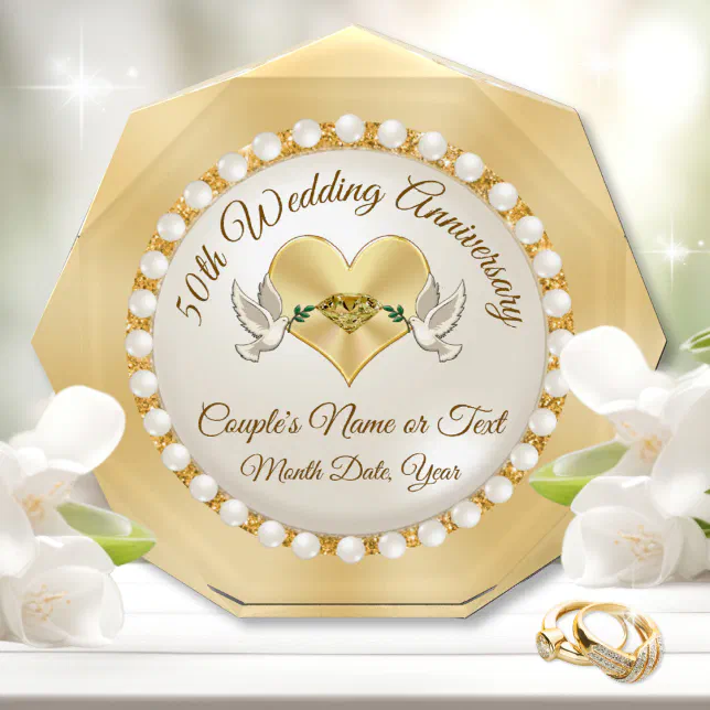 Stunning and Unique 50th Wedding Anniversary Gifts Zazzle