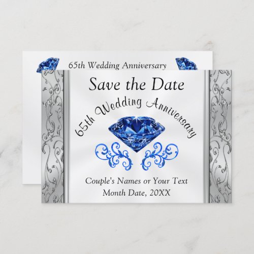 Stunning Anniversary Save the Date Cards Any Year Invitation