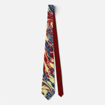 Stunning Antique Marbled Paper Tie