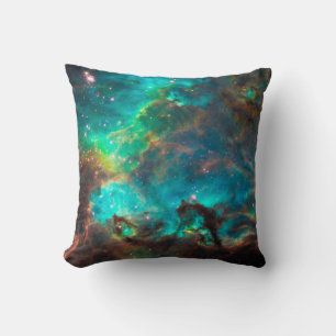 Stunning Aqua Star Cluster Throw Pillow