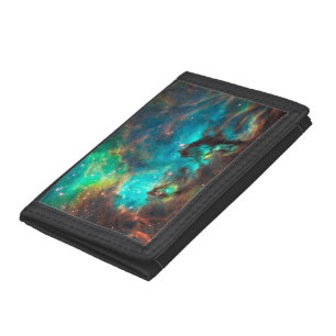 Stunning Aqua Star Cluster Tri-fold Wallet