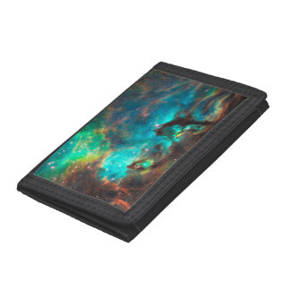 Stunning Aqua Star Cluster Tri-fold Wallet