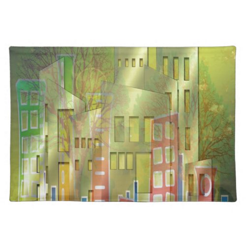 Stunning architecture cityscape art accessories placemat