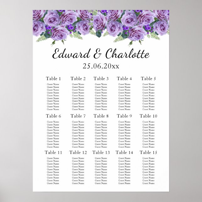 Stunning Array of Floral Wedding  Poster (Front)