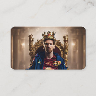 Stunning Artwork of Football Legend Lionel Messi Business Card