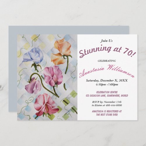 STUNNING AT your age PARTY INVITATION