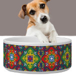 Stunning 💚❤️💛 Azulejos  Bowl<br><div class="desc">Stunning 💚❤️💛 yellow,  red and green Azulejos,  mosaic pattern inspired by famous Portuguese tile-work,  Azulejos. Perfect as home decor or as a gift for trendy person.</div>