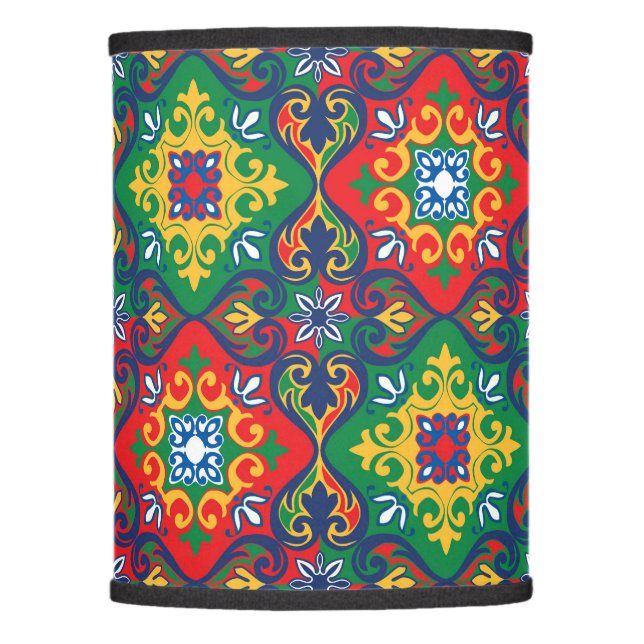 Stunning 💚❤️💛 Azulejos square Lamp Shade (Front)