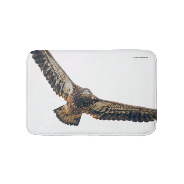 Stunning Bald Eagle Does a Flyover Bathroom Mat (Front)