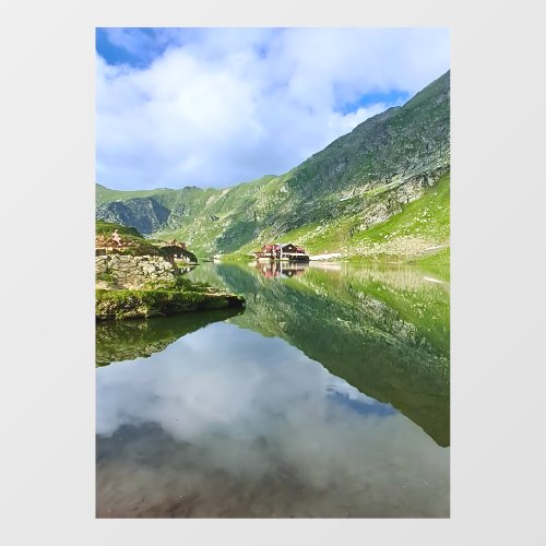 Stunning Balea Lake Romania – Alpine Photography Window Cling