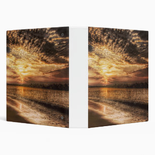 Stunning Beach Sunrise 3 Ring Binder