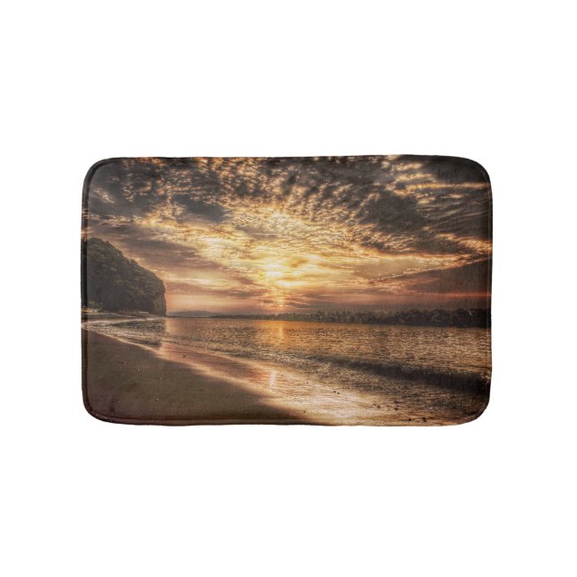 Stunning Beach Sunrise Bath Mat (Front)