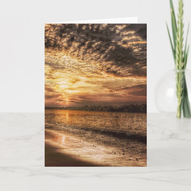 Stunning Beach Sunrise Card (Front)